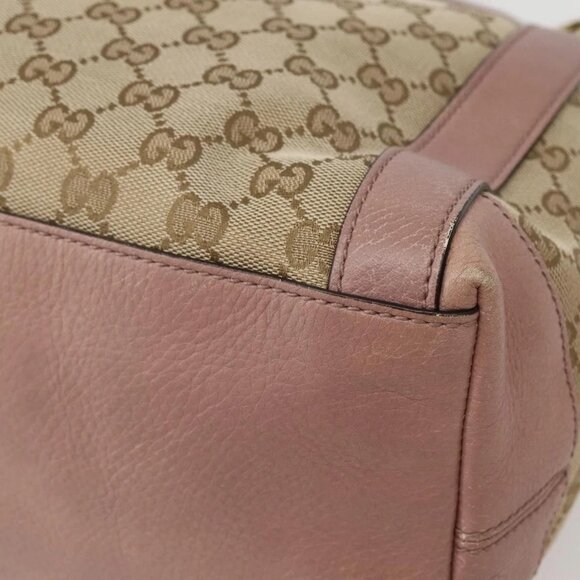 GUCCI GG Canvas Hand Bag 2way Beige Gold 323675 Auth BA5865 - Picture 4 of 16